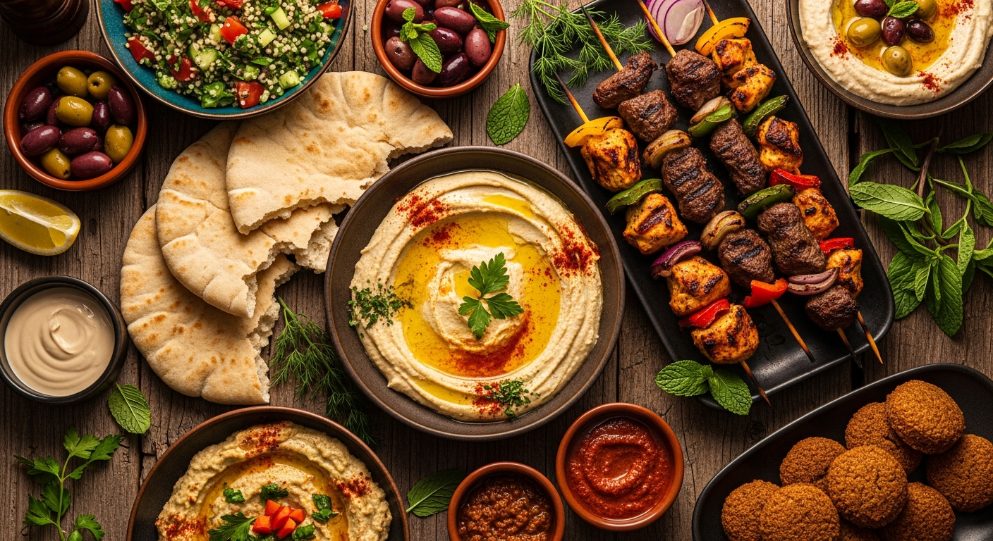 Halal food spread